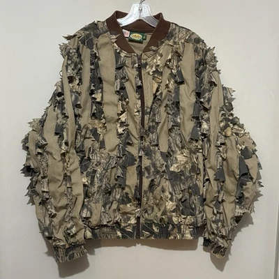 Cabela’s Jacket Men’s 2XL Camo Ghillie Leafed Hunting Coat Mossy Oak Break Up - Image 1 of 4