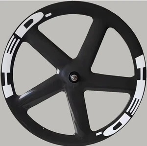 700C HED Carbon Fiber Five-Spoke Bicycle Wheels for Road Bicycles Track Bikes - Picture 1 of 2