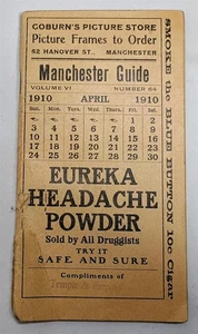 1910 Vintage Manchester New Hampshire Guide Book Advertising Antique - Picture 1 of 11