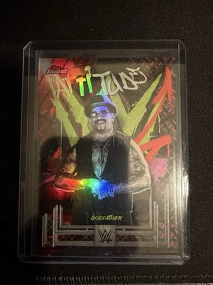 2025 Topps WWE Finest Godfather Black Vapor  Refractor /10 SSP Rare - Image 1 of 3