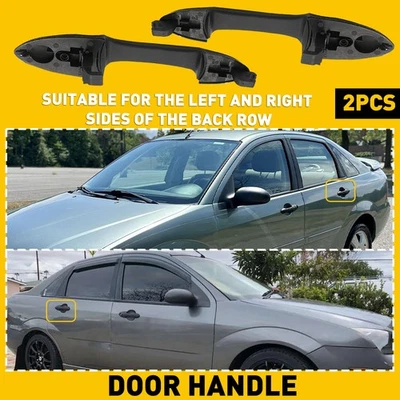 Manija de puerta exterior Ford-2007 Escape 2001-2007 Focus izquierda/derecha trasera negra Foto 1 de 4