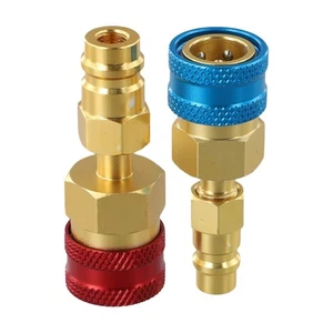 Car A/C Conversion Kit Ergonomic Knurled Grip High Performance Rubber Seal - Picture 1 of 12