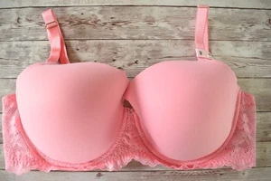 Victoria's Secret 40DD *DREAM ANGELS* DEMI SUJETADOR LISO LIGERAMENTE FORRADO Pink Hope - Imagen 1 de 5