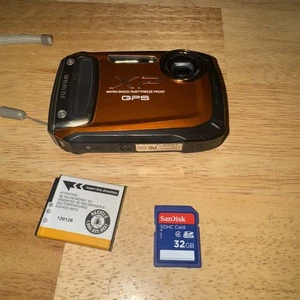 FUJIFILM FinePix XP150 14.4MP Compact Digital Camera Orange #250603i - Picture 1 of 3