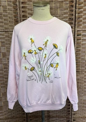 Vintage 1987 Cincinnati  Zoo Dandee Lions Pink Pullover Sweatshirt Grassroots Lg - Image 1 of 4