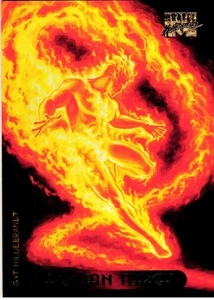 Vintage 1994 Marvel Masterpieces Human Torch Trading Card Hildebrandt Art Flames - Imagen 1 de 2