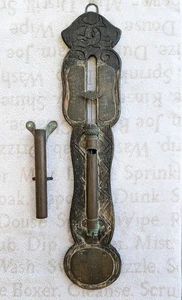 Antico orologio ad acqua inglese Clepsydra marcato J Bainbridge 1726 Durham - Foto 1 di 4