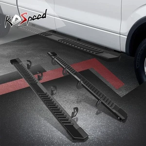 6" Black Aluminum Side Step Nerf Bar Running Boards for 04-14 Ford F150 Crew Cab - Picture 1 of 9