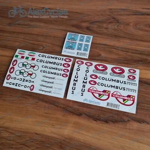 Bicycle Columbus GENIUS DE ROSA Custom BUTTED Frame & Fork Decals Stickers Set - Picture 1 of 2