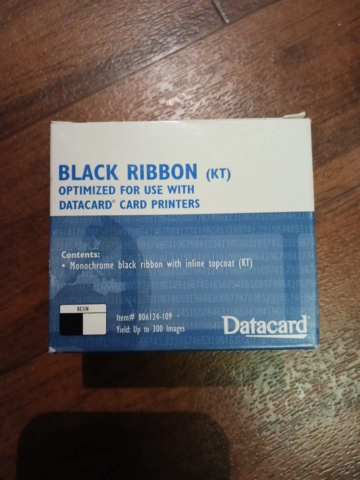 Genuine Datacard Black Ribbon  806124-109 Optimize For Use Data Card Printers - Image 1 of 4