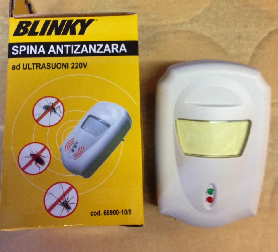 SPINA ANTI ZANZARA STERMINA INSETTI E ZANZARE ULTRASUONI MOD. MOSKY