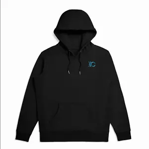 BLACK EXTRA THICK ORGANIC COTTON HOODIE - Picture 1 of 12