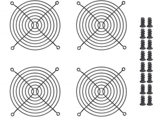4pcs 120mm Fan Grill 120mm Guard Black with Screws Black 120mm New - Afbeelding 1 van 2