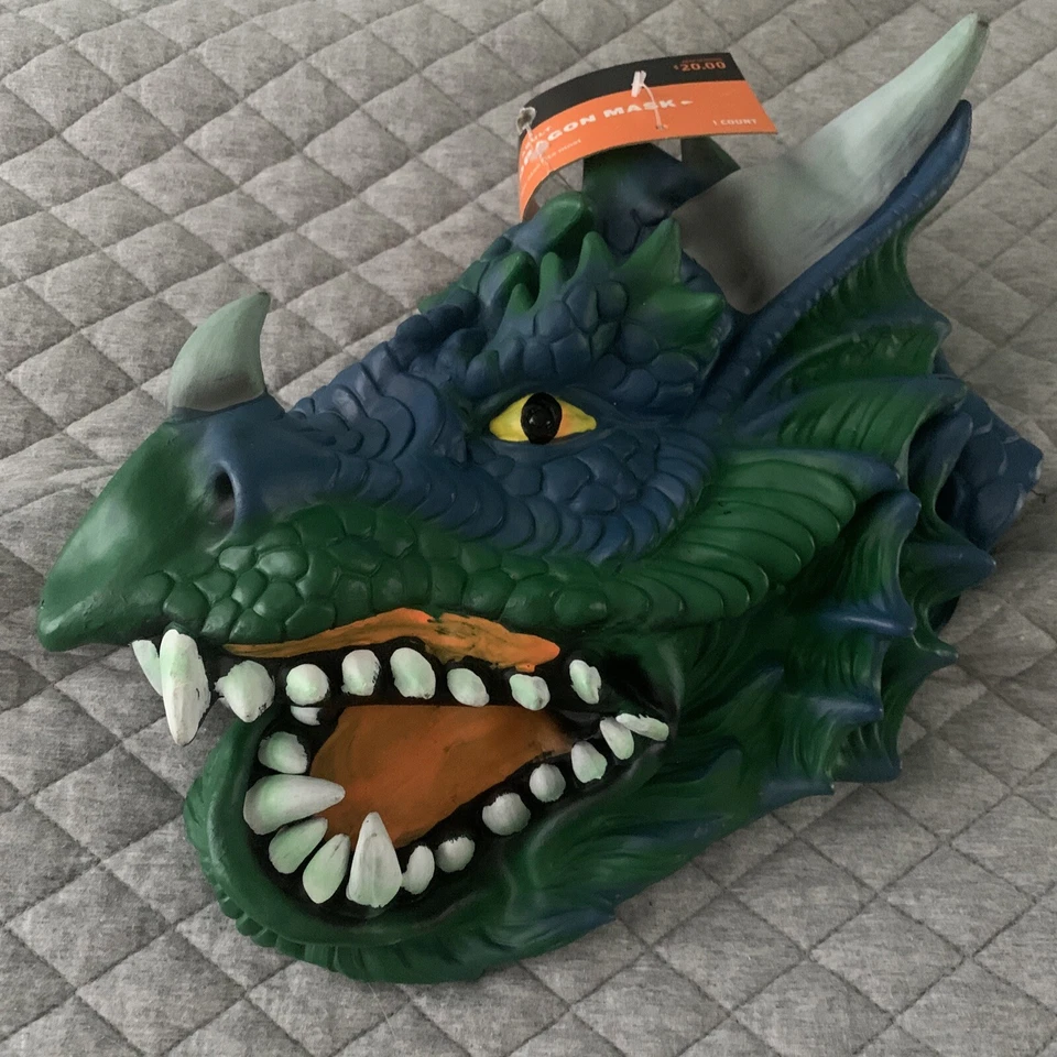 NWT Adult Seasons Horned Dragon Halloween Costume Accessory Mask One Size - Image 1 of 4