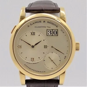 Lange & Söhne Glashütte Handaufzug Uhr Full Set 750er/18 Karat Gelbgold Leder - Bild 1 von 11