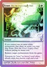 Erase (Not the Urza's Legacy One) FOIL Unhinged HEAVILY PLD Common CARD ABUGames
