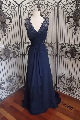 G503 ALYCE 29643 MIDNIGHT SZ 12 $359  PROM HOMECOMING PAGEANT GOWN DRESS - Image 1 of 4