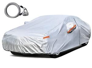 Kayme Car Cover Waterproof All Weather With Lock And Zipper, Outdoor Sun Uv Rain