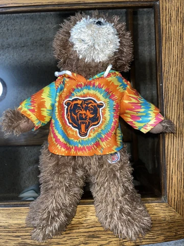 NFL Chicago Bears 14" Plush Bear Wearing Logo Tye dye Sweater Good Stuff RARE Cover