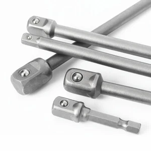 Adaptador de enchufe vástago hexagonal a brocas de atornillador de impacto de 1/4" 3/8" 1/2" longitud 25-150 mm - Imagen 1 de 10