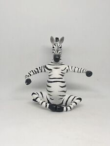 Zebra Animal Figure 3” Sitting Meditating Yoga PVC Plastic Toy