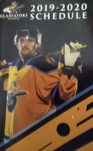 HOCKEY ECHL GWINNETT GLADIATORS 2019-20 POCKET SCHEDULE 