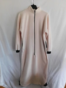 Lands End PolarTec Sleep Sack Adult 1 Piece Pajamas Fleece Pink Pockets Vintage - Picture 1 of 9