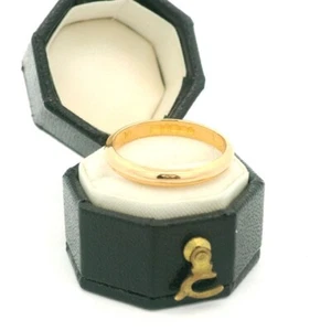 Vintage 22ct Gold Wedding Band Ring 2mm dated 1953 - Picture 1 of 4