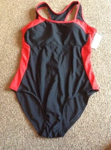 Neu mit Etikett Attraco Athletic Maxfit Einteiler Badeanzug - schwarz/rot - XXL - Bild 1 von 7
