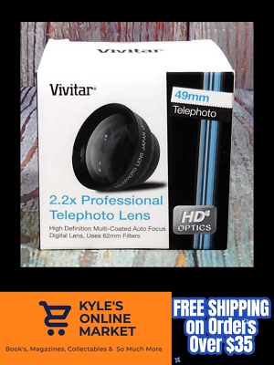 Vivitar 49MM 2.2x Professional Telephoto Lens - Brand New - Image 1 of 4