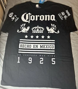 NWT Corona T Shirt Mens XL Black Hecho En Mexico - Picture 1 of 3