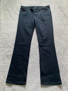 Pantalones de mezclilla Lauren Ralph Lauren modernos rectos curvilíneos negros talla 14 (34 x 31) - Imagen 1 de 12
