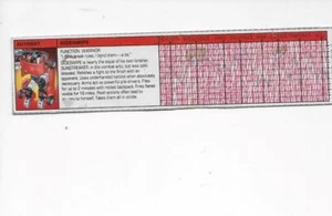 Transformers Original G1 1984 Sideswipe Tech Spec - Picture 1 of 1