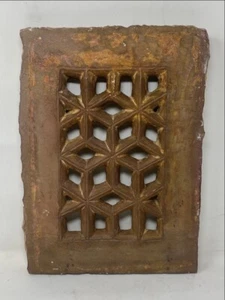 1750's Ancient Rare Stone Carve Floral Jali Cut Islamic Mosque Window Jali Panel - Picture 1 of 7