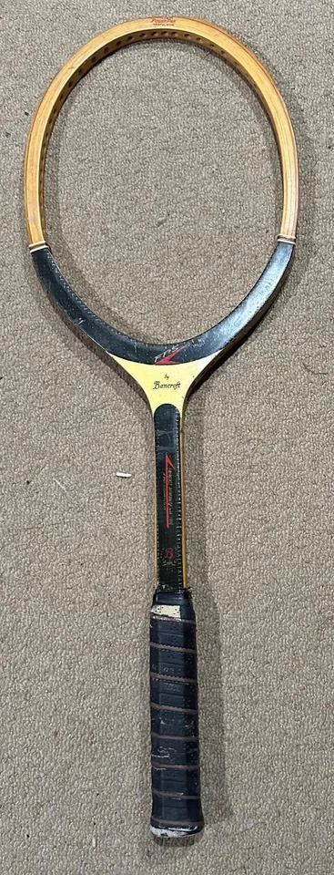 Raqueta Bancroft años 70 F.R.S. Fibra de vidrio reforzada con acero RARO Foto 1 de 4