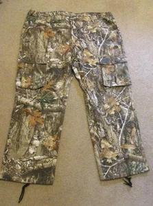 Realtree Edge Camo Cargo Pants Mens XXL 44 46 Elastic Waist 32" Inseam NEW - Picture 1 of 9