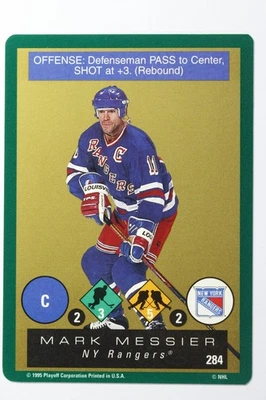 1995 - 96 年季后赛一对一挑战超罕见黄金 Mark Messier #284 Booster — 第 1/2 张图片