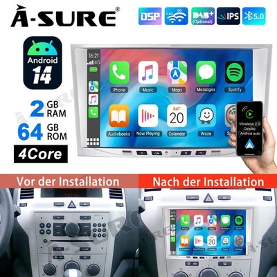 2+64G Android Autoradio GPS Navi Für Opel Zafira B Corsa D Astra H Vivaro Vectra - Bild 1 von 4