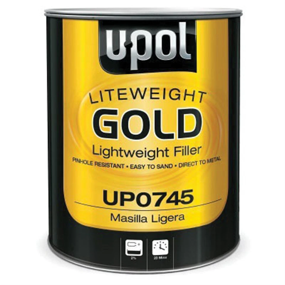 U Pol Products GOLD UP0745 Lightweight Body Filler, 3 L Tin, Gold, Paste, Lightw Foto 1 de 1