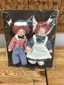 OOAK - Raggedy Ann & Andy - handgefertigtes Puppen TUCH 5,5" - LL4 - Bild 1 von 7