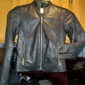 White House Black Market Leather Jacket XS - Picture 1 of 6