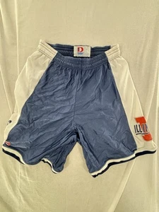 Pantaloncini sportivi vintage Illinois University Dodger grandi da uomo made in USA blu - Foto 1 di 9