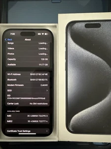 Apple iPhone 15 Pro 128GB Blue Titanium Unlocked Smartphone - Photo 1 sur 3