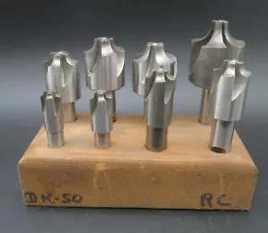 Vintage 8 Rundschaftfräser 1/16-3/8" Radius HSS 3/8 1/2 Schaft Maschinist Werkzeuge - Bild 1 von 5