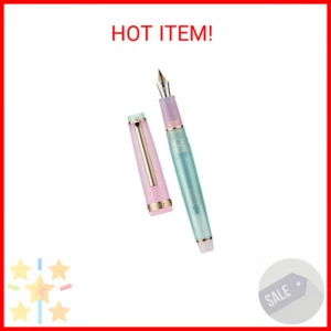 Jinhao 82 Acrylic Fountain Pen, Iridium Extra Fine Nib with Ink Converter, Moran - Picture 1 of 2