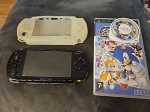 Sony PSP 1006 Console, Black with Case, Battery and sonic Rivals 2 a3 - Picture 1 of 24
