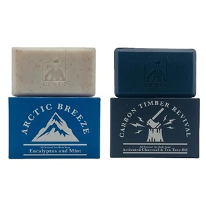 Gents Men's Bar Soap Arctic Breeze & Carbon Timber Revival Moisturizing (2 Pack) - Picture 1 of 12