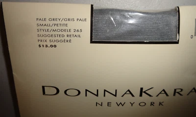 Nuevo Donna Karan New York Gris Pálido Transparente Satén Pantimedias Control Top Pequeño/Pequeño Foto 1 de 4