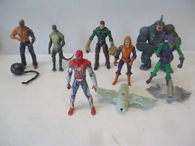 Lote de figuras de acción Spider-Man RHINO Lagarto Hombre de arena Hombre absorbente Duende Verde Hob Foto 1 de 4