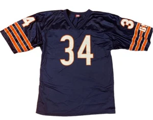 Vintage Walter Payton Chicago Bears #34 Wilson Football Blue Jersey Size Large - Picture 1 of 8